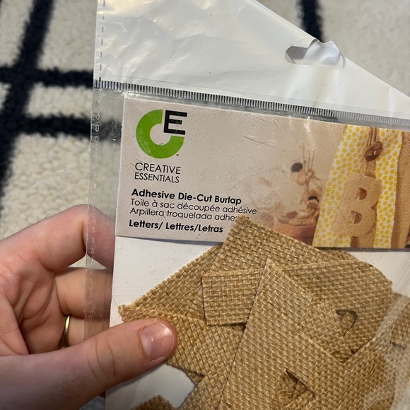 Creative Essentials Adhesive Die-Cut Burlap Letters - Picture 2 of 4